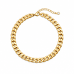 16 - 18 Inch 14ct Gold Titanium Chunky Cuban Link Chain