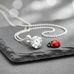 Cubic Zirconia Pendant with Ladybug
