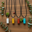 Cylinder Pendants with Ladybug and Water Mist