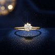 Diamond Clover Ring Gold Dust