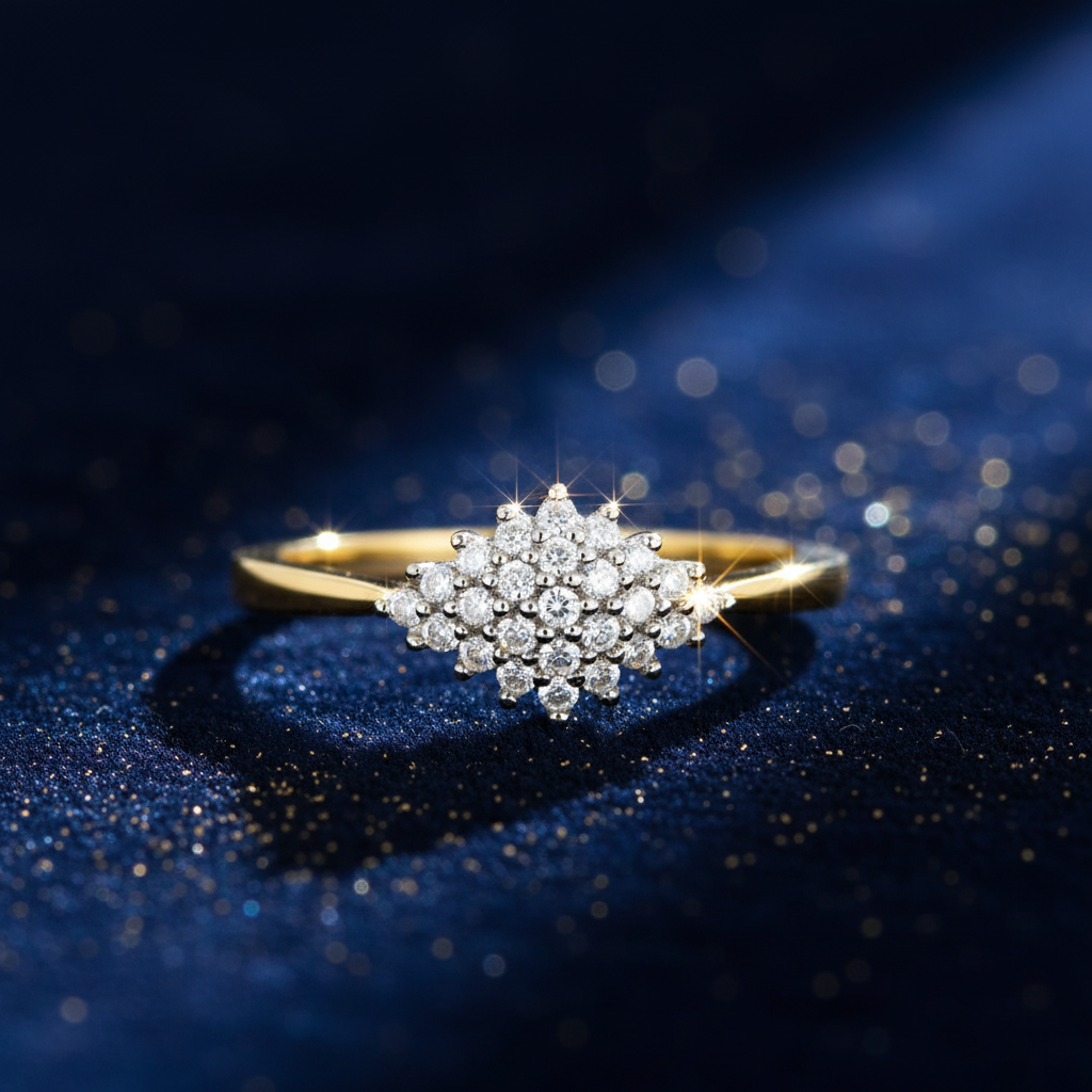Diamond Cluster Ring V2