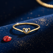 Diamond Heart Crown Ring V3