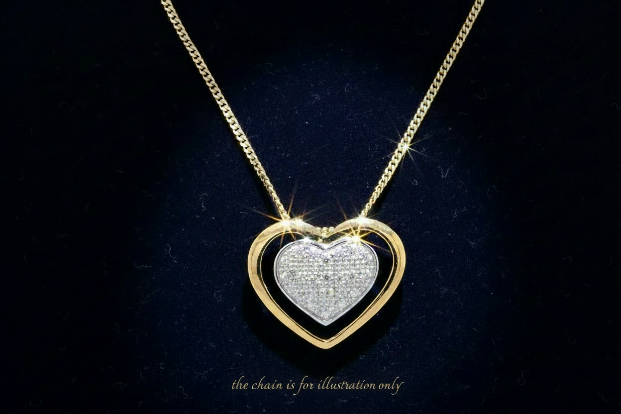 Diamond Heart Pendant V1