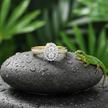 Diamond Ring Front - Rock with Lizard