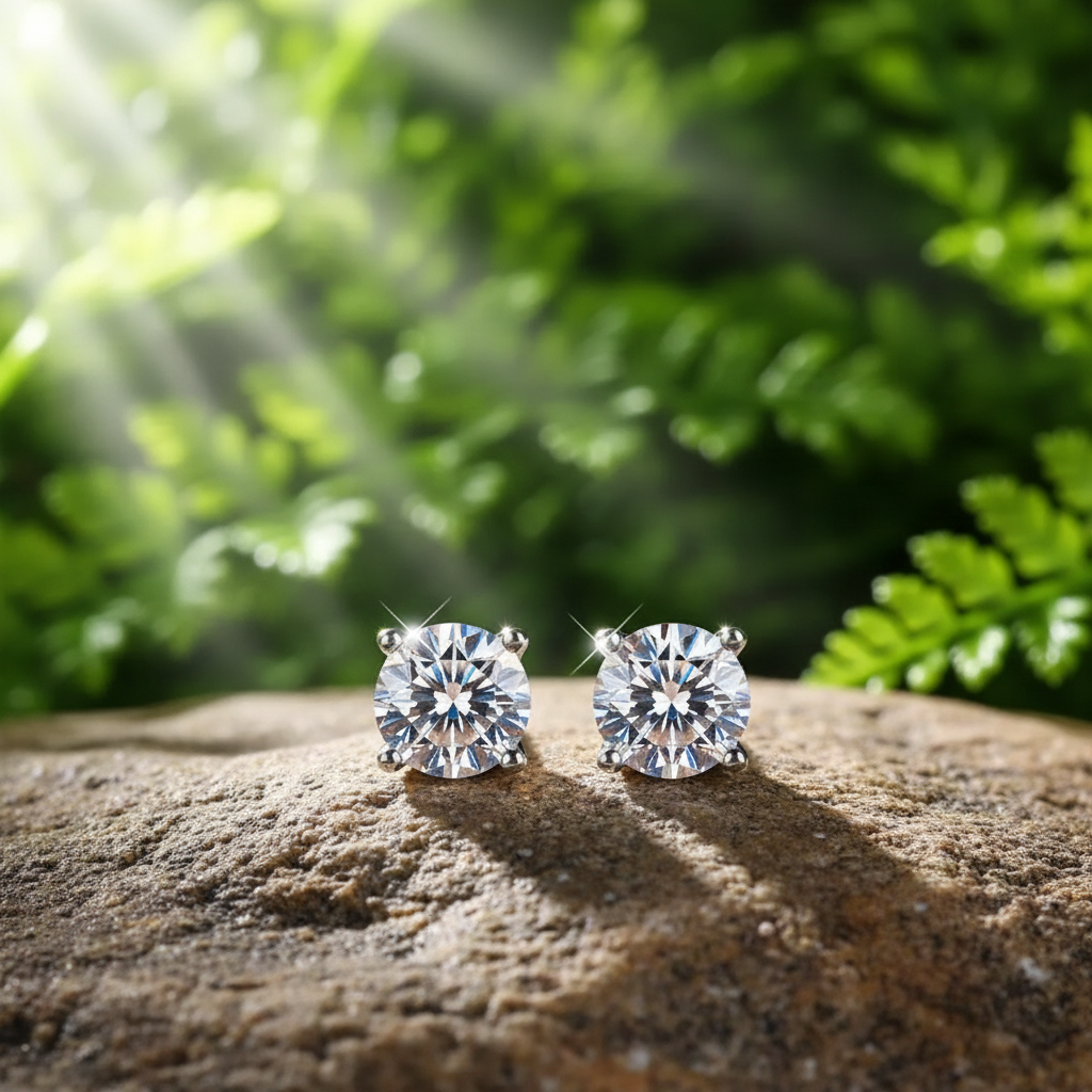 Diamond Stud Earrings - Version 4