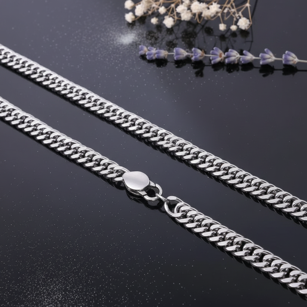 Double Woven Cuban Chain — V3 Dust + Florals