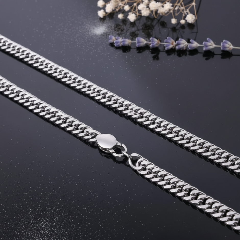 Double Woven Cuban Chain — V3 Dust + Florals