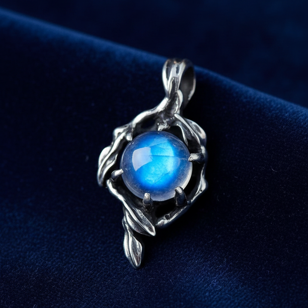 Dragon Claw Moonstone — Navy Velvet