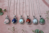 Dragon Orb Pendants - Dusty Rose with Greenery