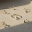 Elegant 5-6mm Natural White Freshwater Pearl Open Ring - DP Online