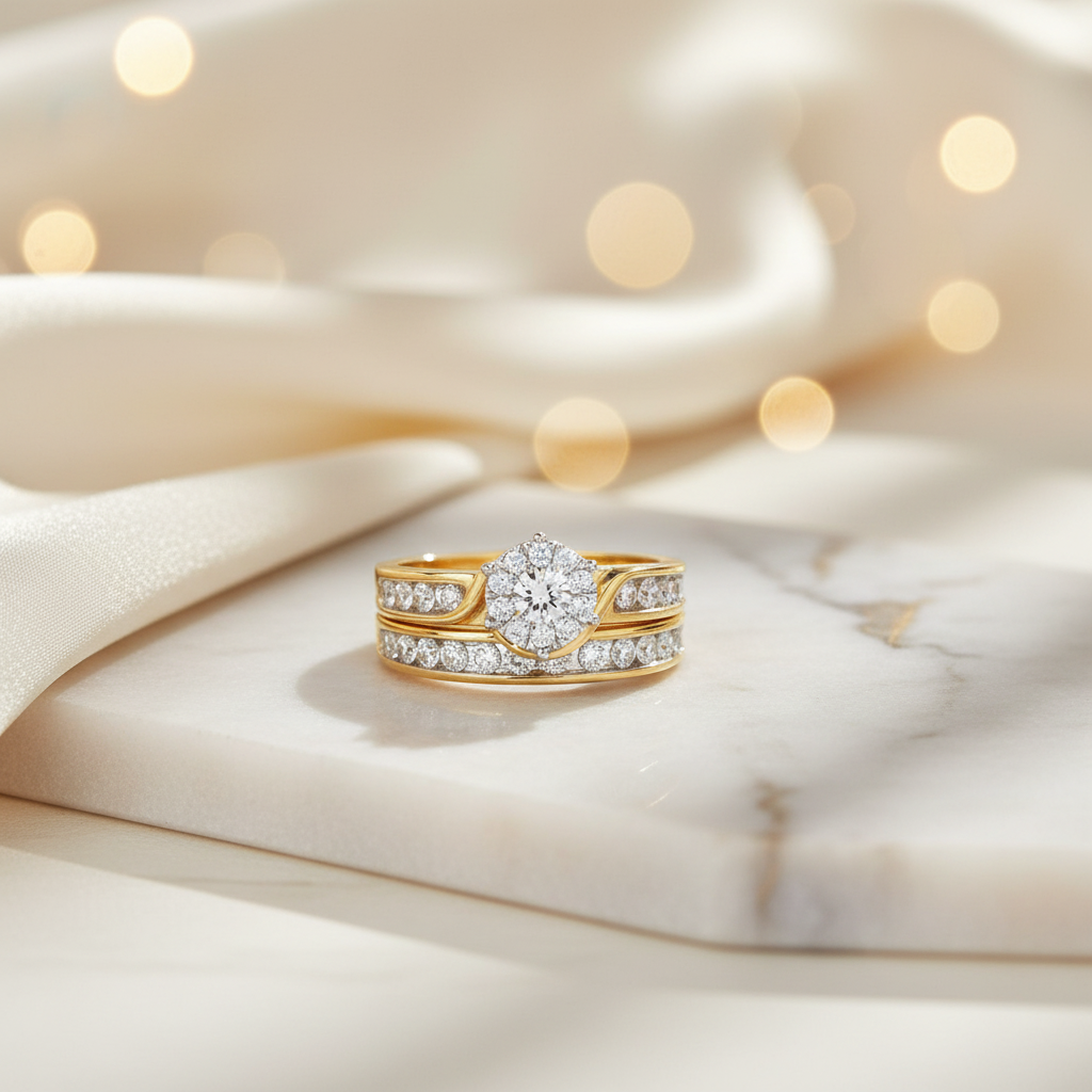 Elegant bridal set with premium background