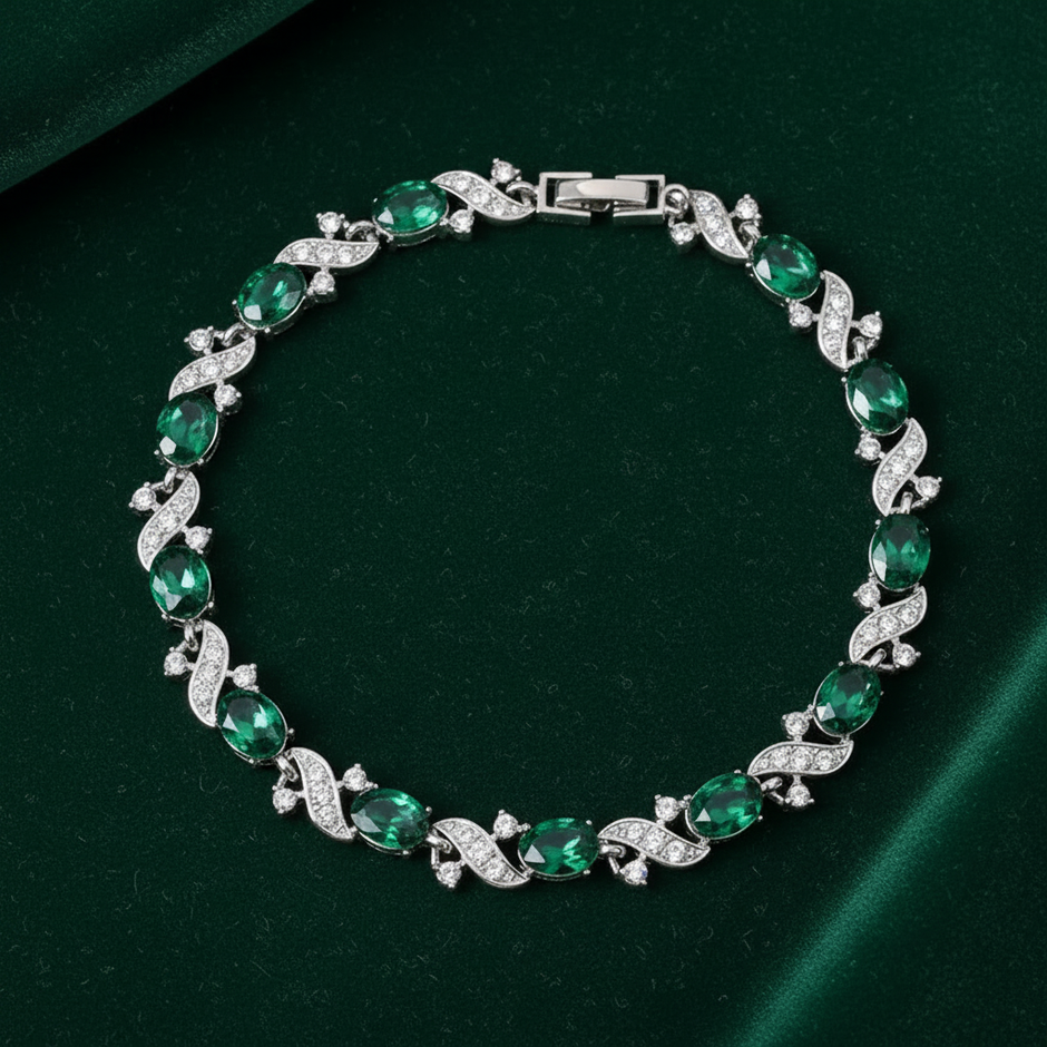 Emerald Bracelet - Green Velvet V1