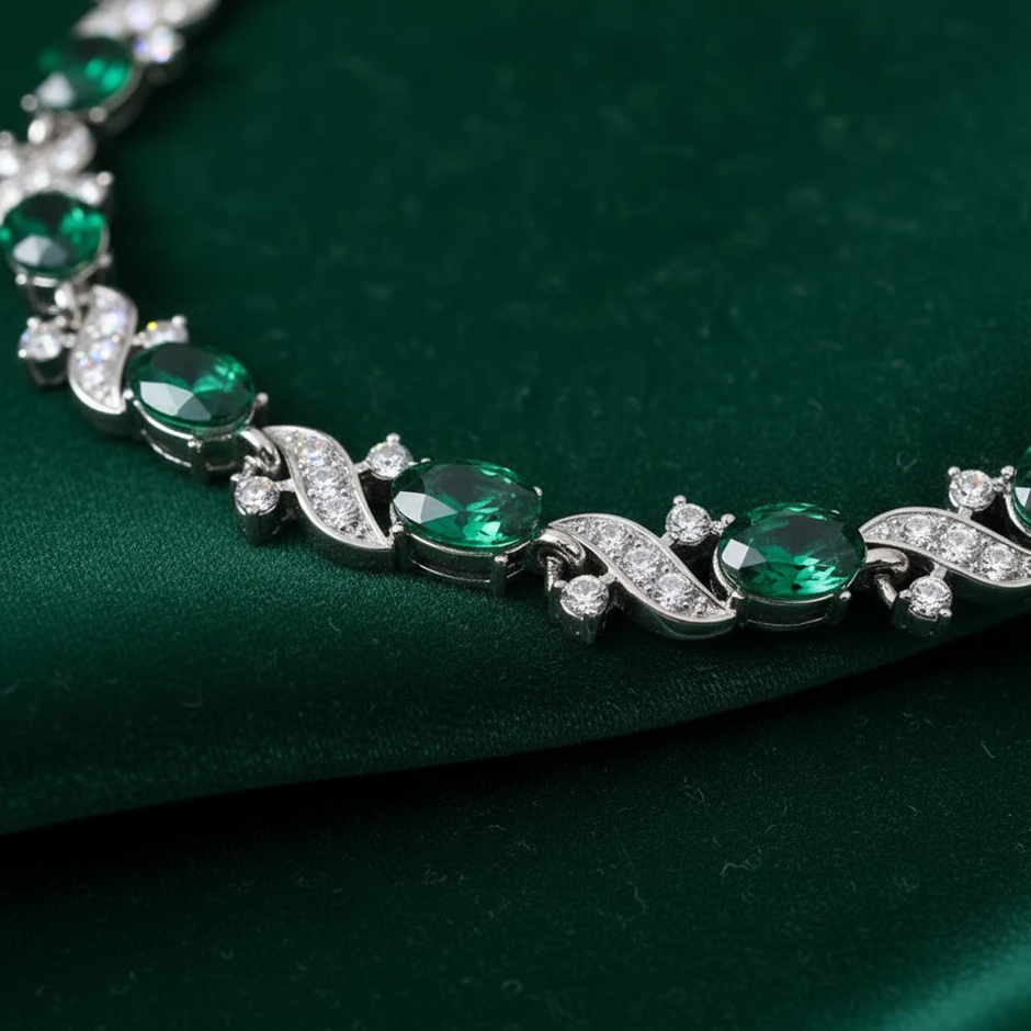 Emerald Bracelet - Green Velvet V3