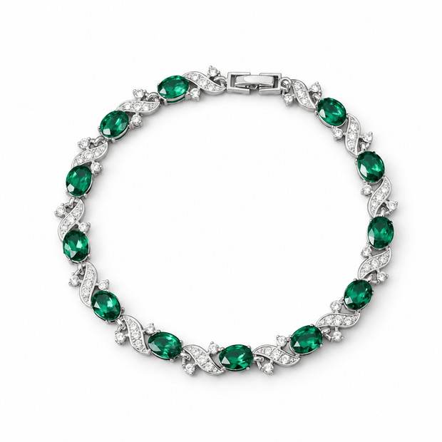 Emerald bracelet on white, image 5