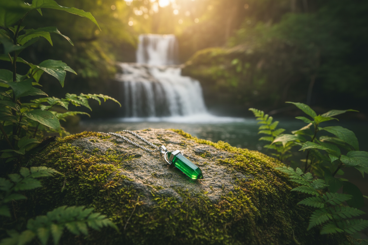 Emerald Crystal Pendant Lifestyle