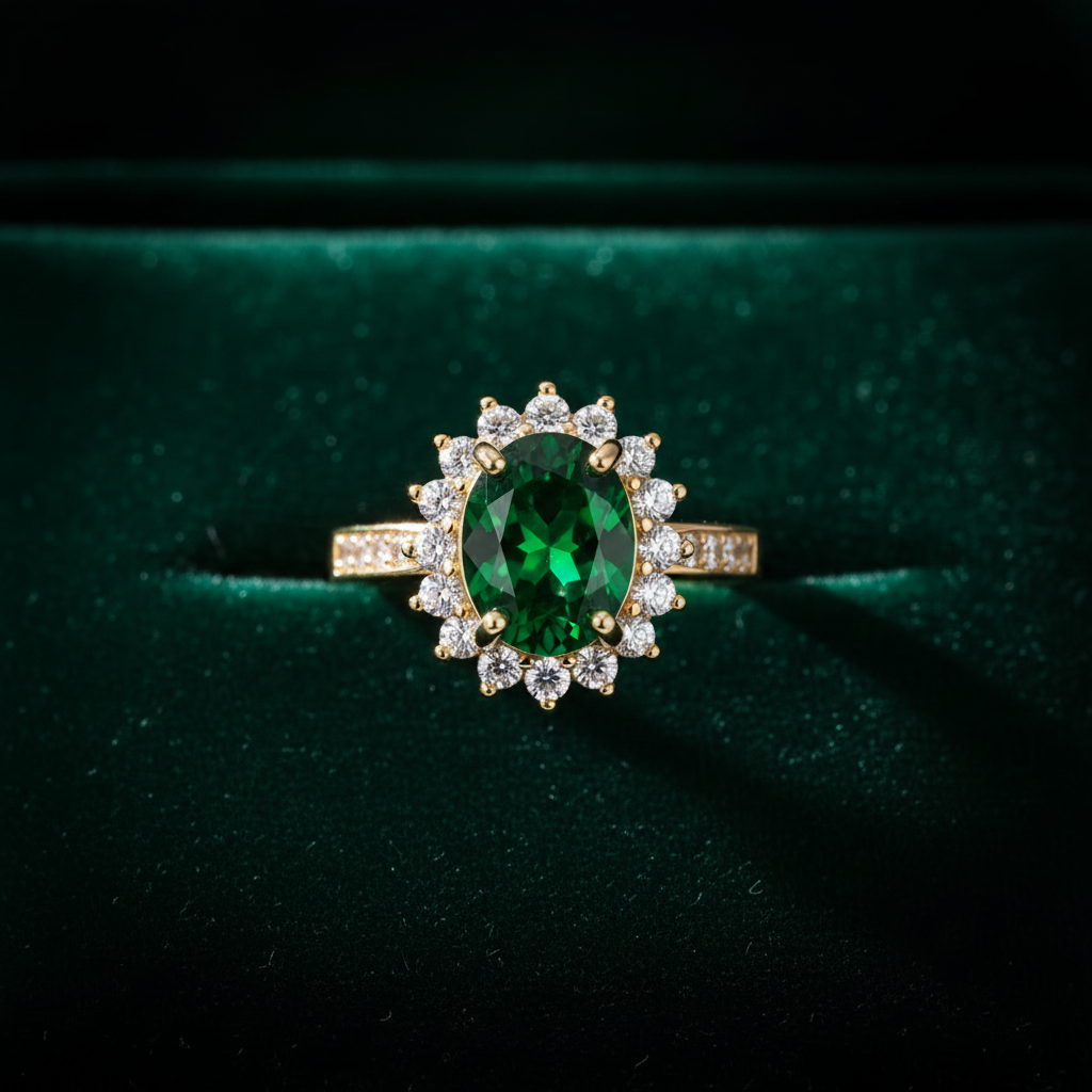 Emerald Gold Ring - Image 2