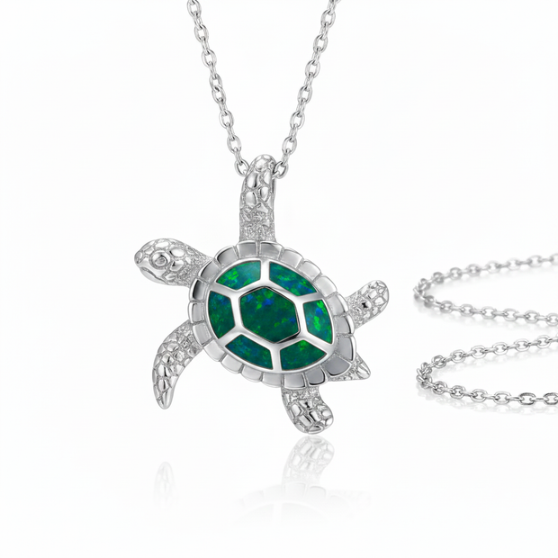 Emerald Green Turtle Pendant