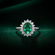 Emerald Halo Ring - Image 2