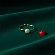 Emerald Velvet with Ladybug