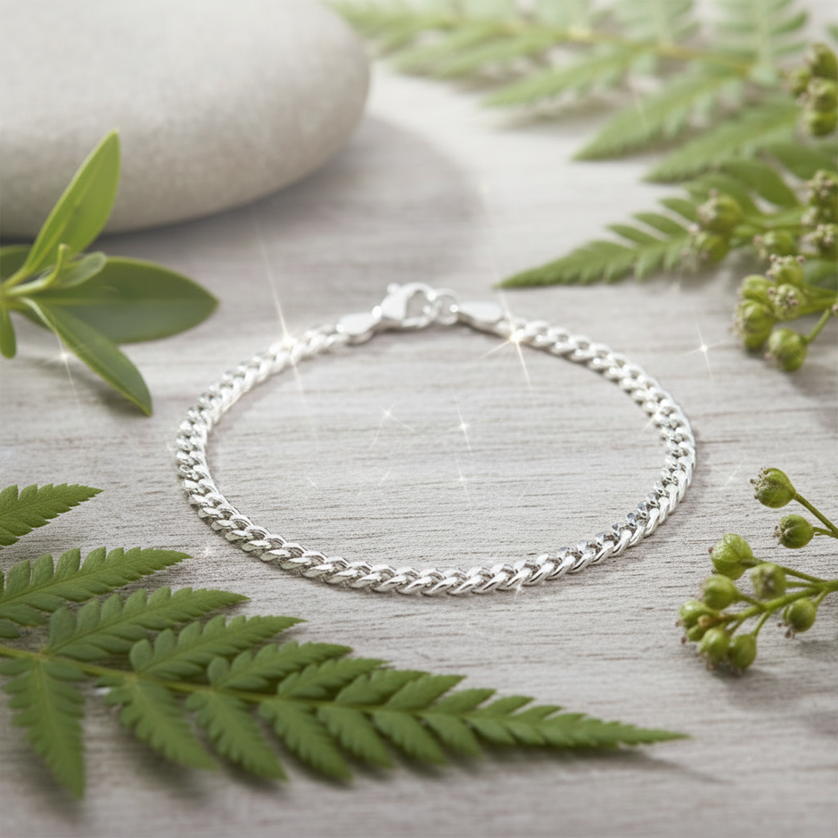 Extra sparkling bracelet with greenery