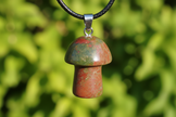 Fancy Jasper Mushroom Pendant – Greenery