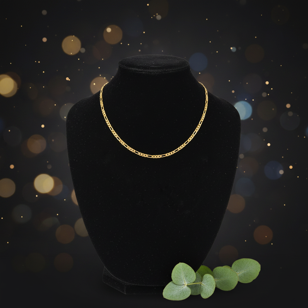 Figaro Chain - Bust with Sparkle & Greenery