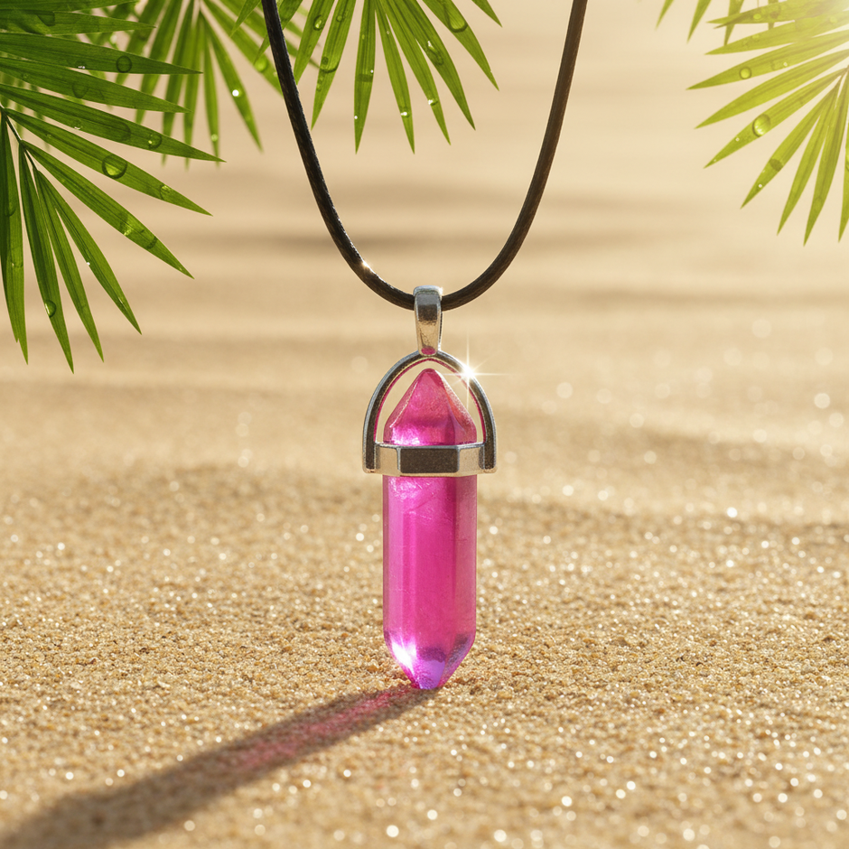 Flamingo Pink Crystal Close-up