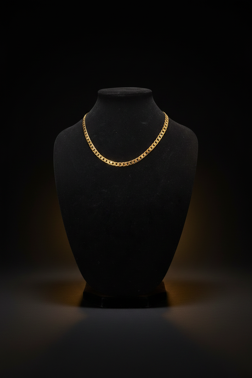 Flat Curb Chain — Bust Elegant