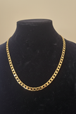 Flat Curb Chain — Navy Velvet S-Curve