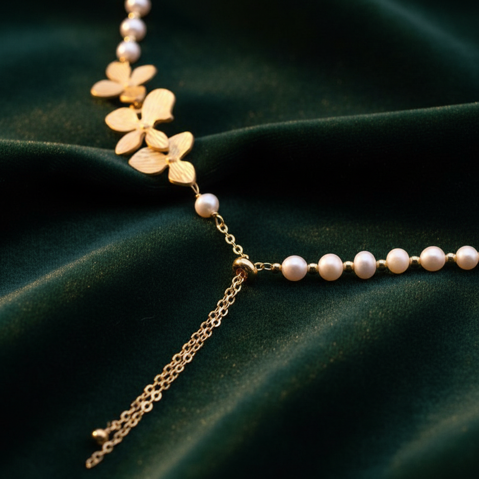 Flower Chain Green Velvet