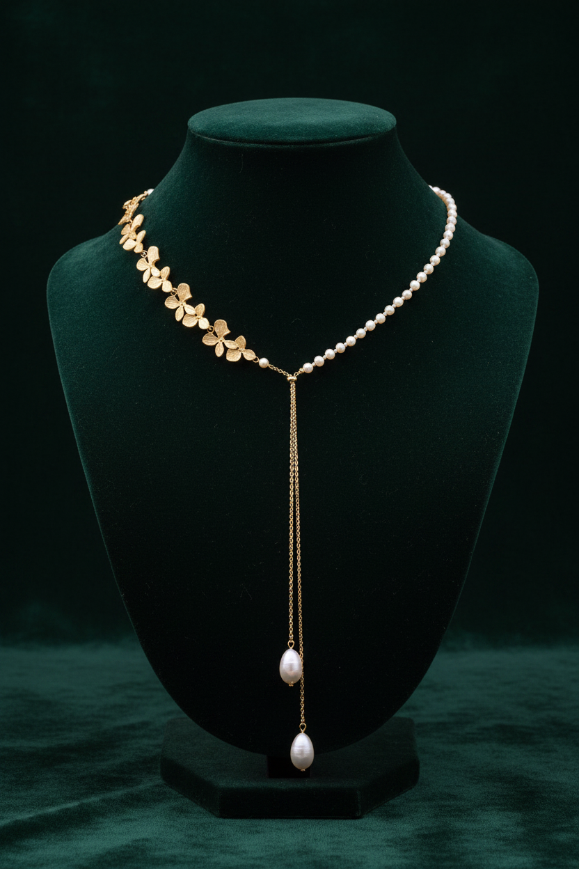 Full Necklace Green Velvet