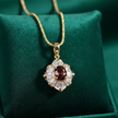 Garnet Pendant — Clean Velvet Perfect Sparkle