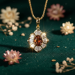 Garnet Pendant — Velvet + Floral + Dust + Sparkle