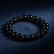 Glossy Black Bracelet on Navy Velvet