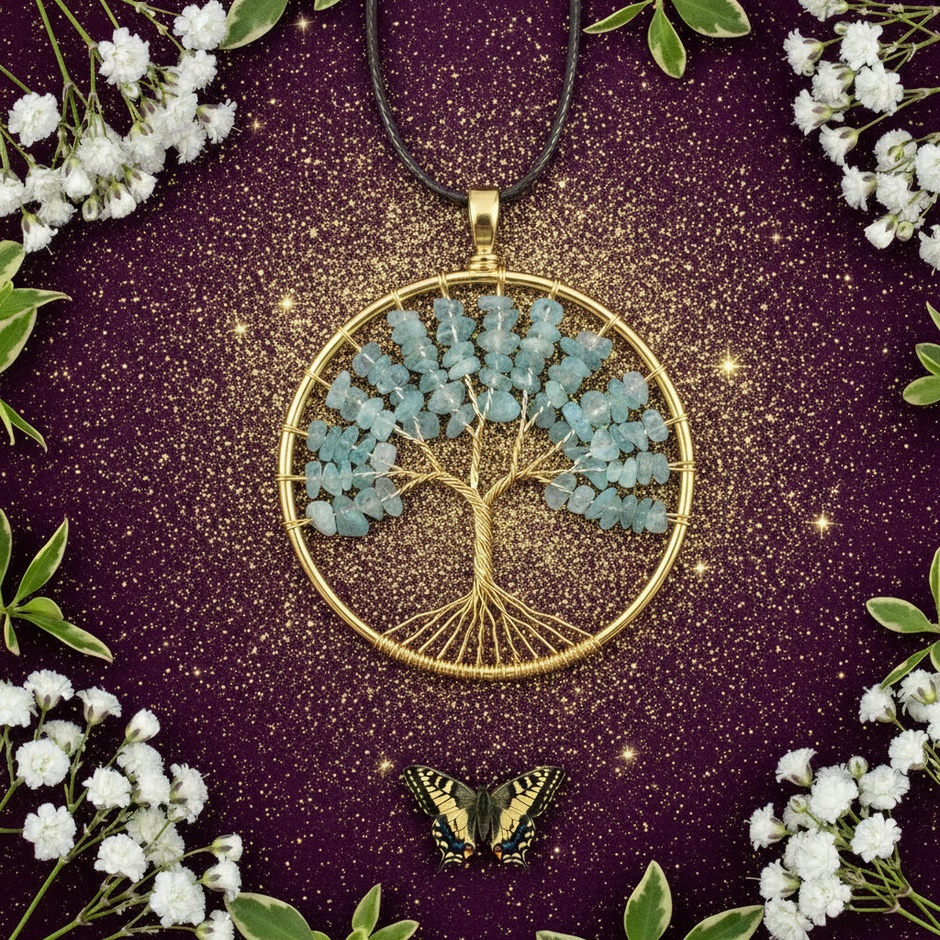 Gold Aquamarine - Bold Gold Flecks