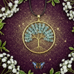 Gold Aquamarine - Butterfly Bottom Left