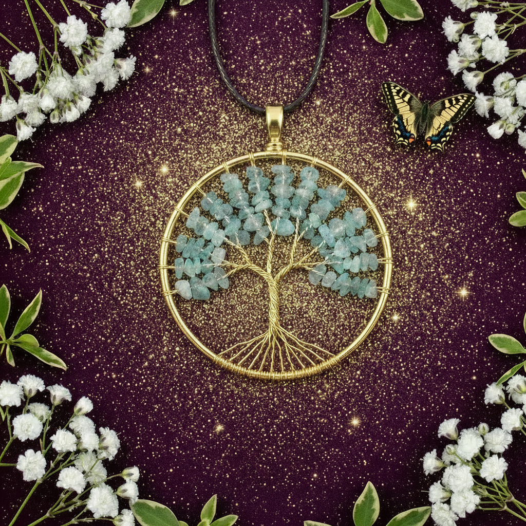 Gold Aquamarine - Butterfly Top Right