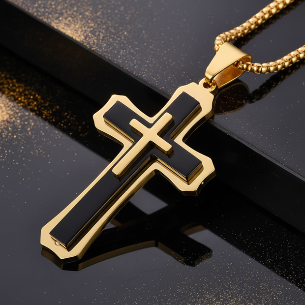 Gold & Black Cross - Retry