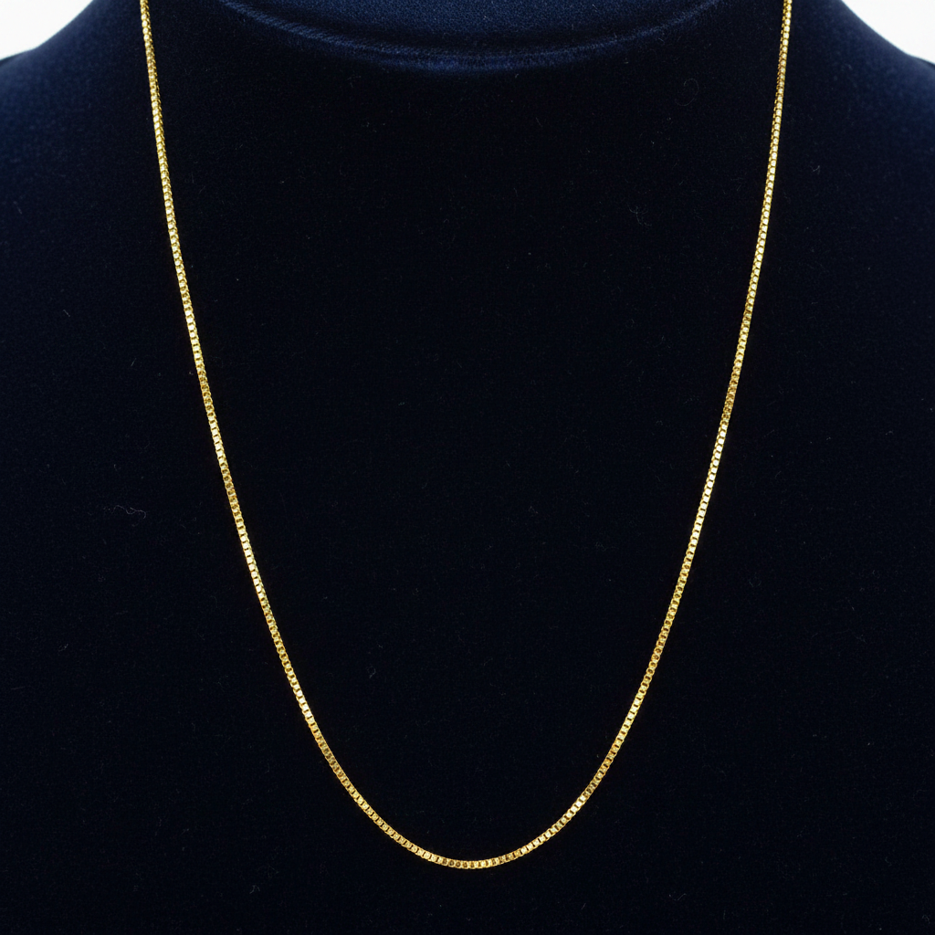 Gold Box Chain - Navy Flat Clean