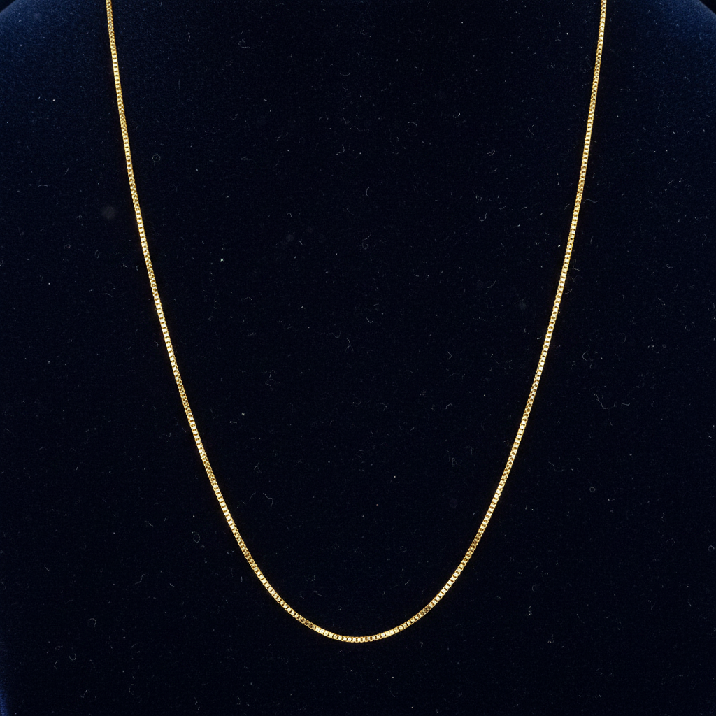 Gold Box Chain - Navy Flat Dust