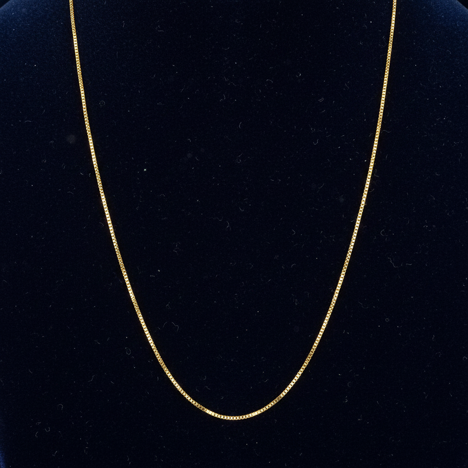 Gold Box Chain - Navy Flat Dust