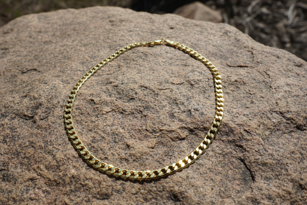 Gold Chain on Rock - Exact Design Version 1