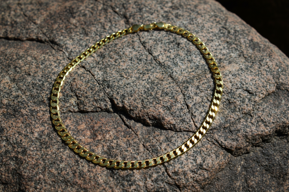 Gold Chain on Rock - Exact Design Version 3