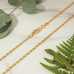 Gold Chain with Greenery and Lizard