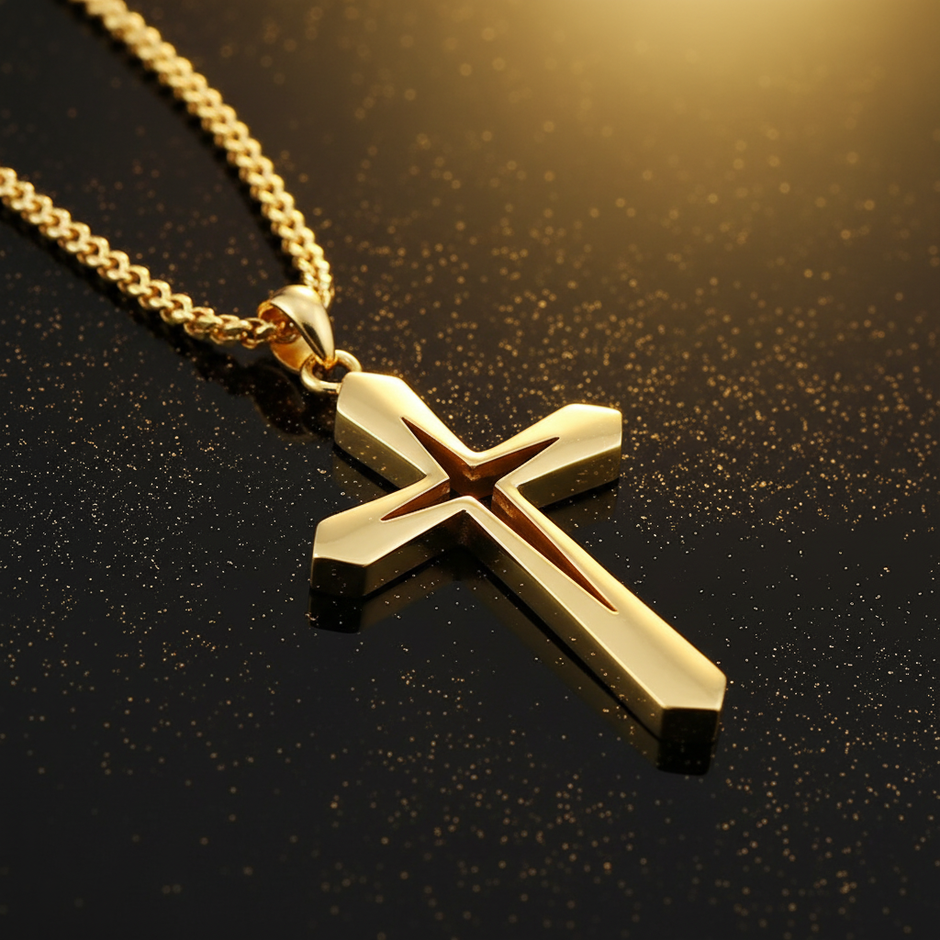 Gold Circular Cross 1