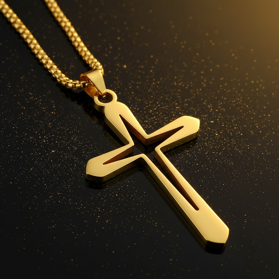 Gold Circular Cross 2 - Redo