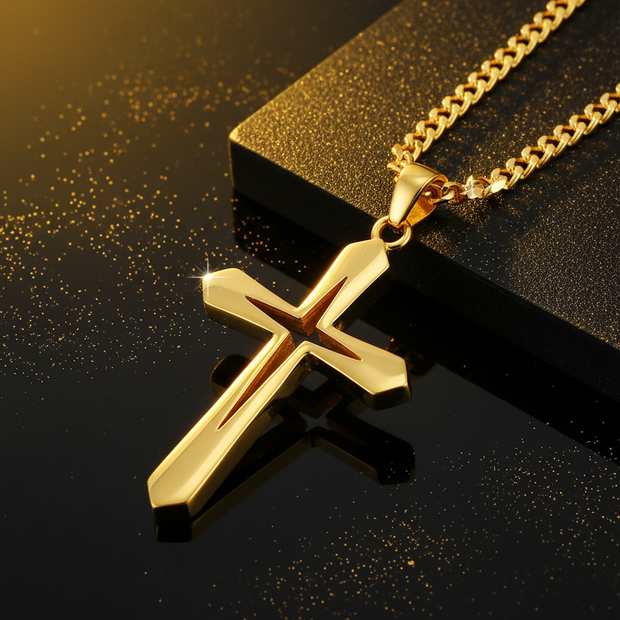 Gold Circular Cross 3 - Redo