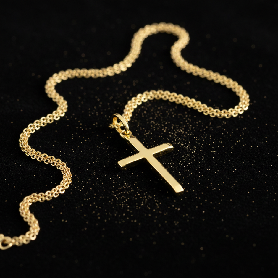 Gold Cross Pendant — V2 New