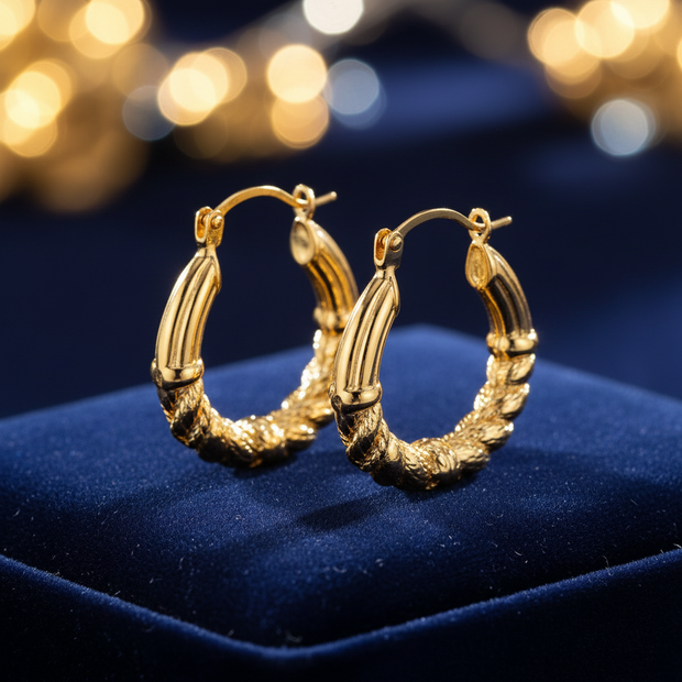 Gold Hoop Earrings Correct Pattern