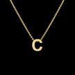 Gold Initial Letter C Necklace